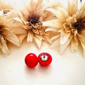 80s red domed studs
